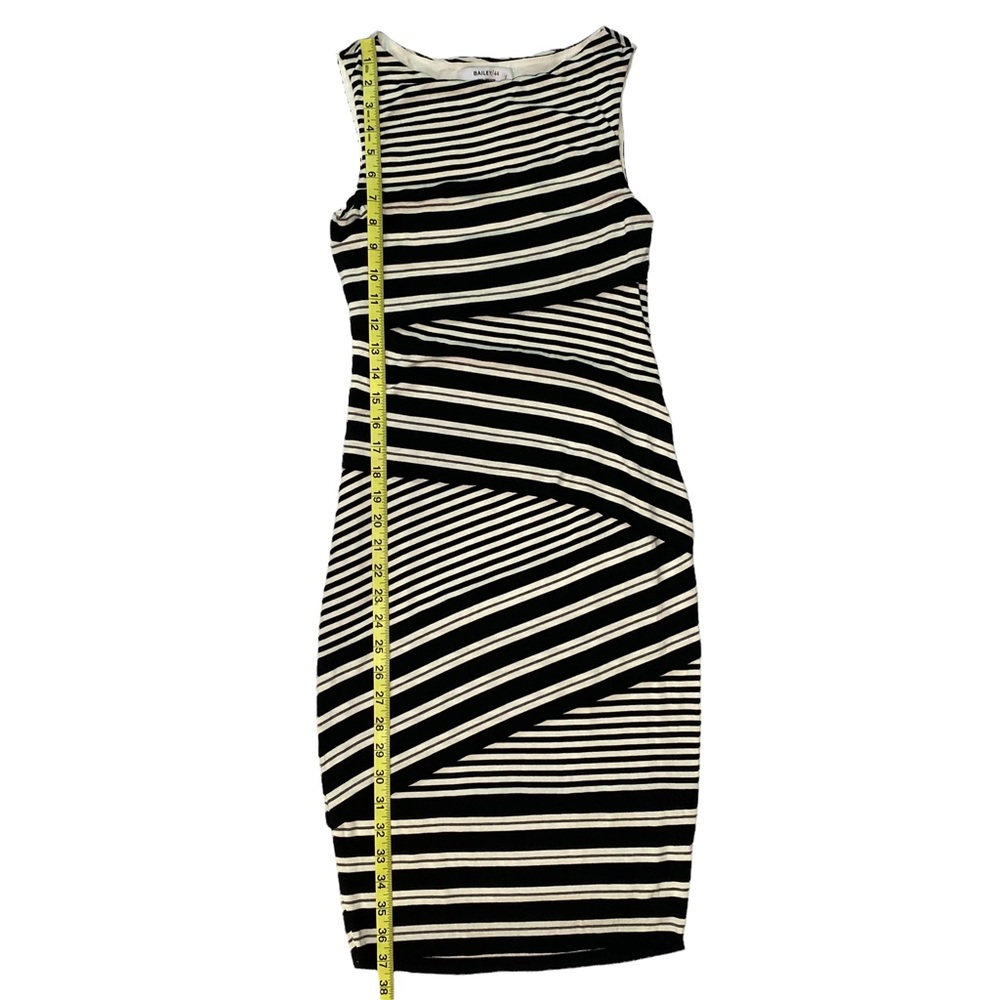 NWT Anthropologie Bailey B/W Striped Bodycon Dress - Picture 6 of 8